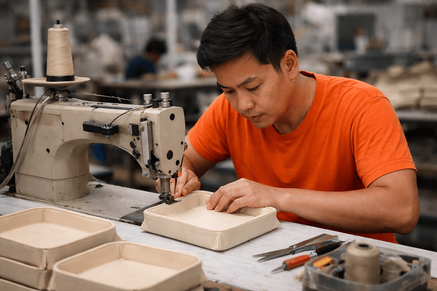 Premium leather tray factory for custom orders