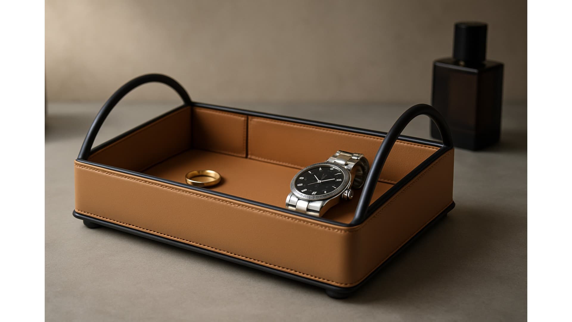 Premium Leather Desk Tray