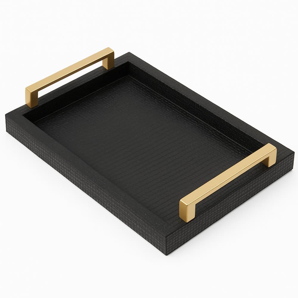 Woven Leather Valet Tray – Premium Hotel & Home
