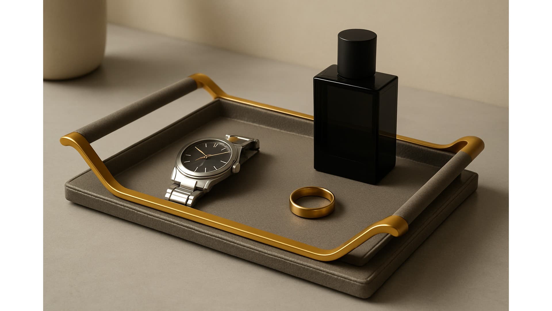 Premium Leather Valet Tray – Luxury Hotel & Home Storage